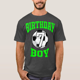 7e verjaardag Jongen Voetbal 7 jaar oud kind T-shirt