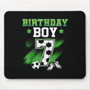 7e verjaardag jongen voetbal 7 jaar oud sport 7jr muismat