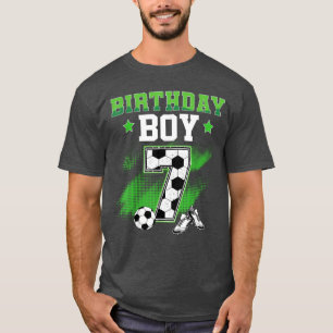 7e verjaardag jongen voetbal 7 jaar oud sport 7jr t-shirt