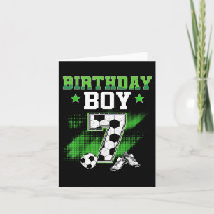 7e Verjaardag Jongen Voetbal 7 Jaar Oude Sport 7jr Kaart