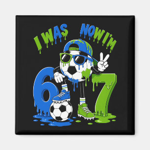 7e verjaardag jongen voetbal ijs druppel 7 jaar ou magneet