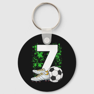 7e verjaardag jongens 7 jaar voetbal voetballer ve sleutelhanger