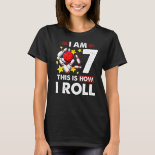 7e verjaardag jongens Bowling Dit is hoe ik 7 jaar T-shirt
