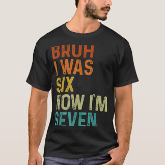 7e verjaardag jongensoutfit was 6 7 jaar oud zes z t-shirt