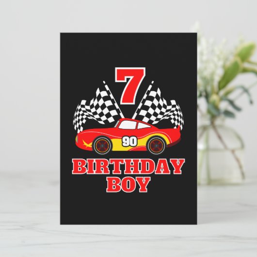 7e verjaardag kaart (Staand voorkant)