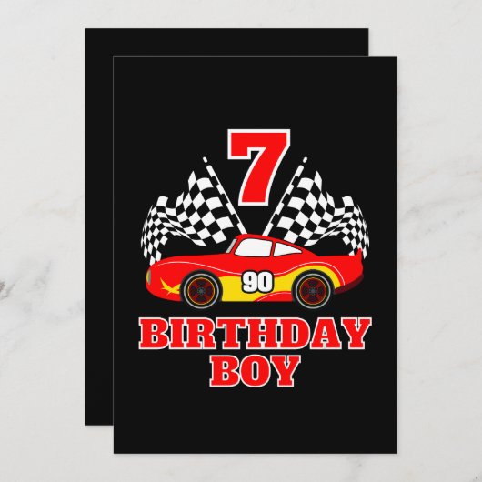 7e verjaardag kaart (Voorkant / Achterkant)