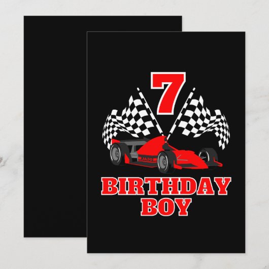 7e verjaardag kaart (Voorkant / Achterkant)