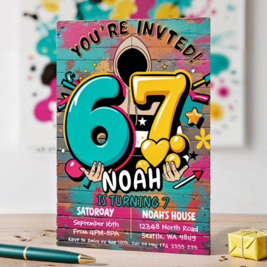 7e Verjaardag Kaart