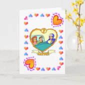 7e verjaardag - Koper Kaart (Gele Bloem)