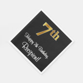 7e verjaardag ~ Luxurieuze Faux Gold-look # Servet (Hoek)