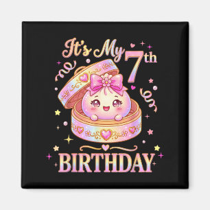 7e verjaardag meisje dumpling kawaii anime 7 jaar magneet