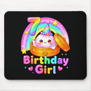 7e verjaardag meisje dumpling kawaii pastel anime muismat