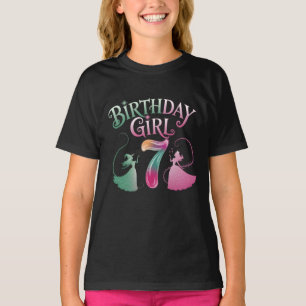 7e Verjaardag Meisje Heks Roze Groen 7 Jaar Prinse T-shirt