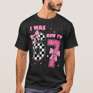 7e verjaardag meisje Ik was 6 nu ben ik 7 Coquette T-shirt