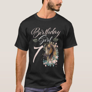 7e verjaardag meisje paard minnaar 7 jaar oud verj t-shirt