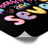 7e Verjaardag Meisje Sweet Sassy en Seven Donut 7 Poster (Hoek)
