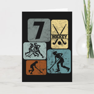 7e verjaardag Meisjes Hockey 7 jaar hockey Kaart