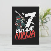 7e verjaardag Ninja Im 7 jaar oud Kaart (Staand voorkant)
