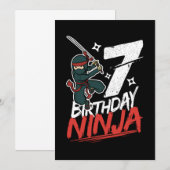 7e verjaardag Ninja Im 7 jaar oud Kaart (Voorkant / Achterkant)