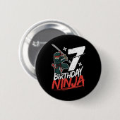7e verjaardag Ninja Im 7 jaar oud Ronde Button 5,7 Cm (Voorkant /achterkant)