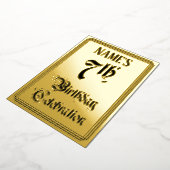 7e verjaardag Partij - Legant Manuscript + Douanen Folie Uitnodiging (Gedraaid)