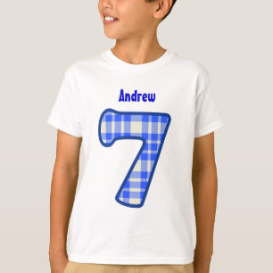 7e verjaardag PLAID 7 jaar Aangepast V02 T-shirt