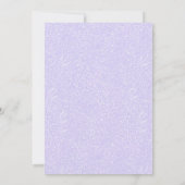 7e verjaardag, regenbooglitter Birthday Uitnodigin Kaart (Achterkant)