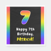 7e verjaardag: Regenboogspectrum # 7, Aangepaste n Servet (Voorkant)