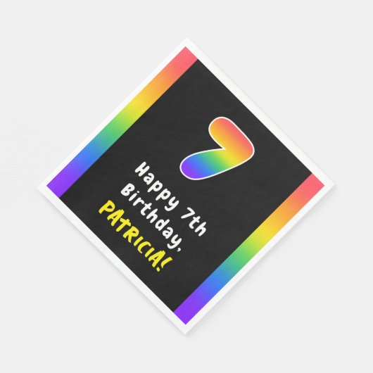 7e verjaardag: Regenboogspectrum # 7, Aangepaste n Servet (Hoek)