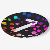 7e verjaardag regenboogStippen Papieren Bordje (Gekanteld)