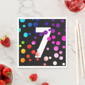 7e verjaardag regenboogStippen Servet (Insitu)