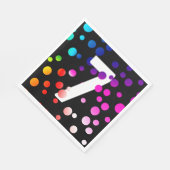 7e verjaardag regenboogStippen Servet (Hoek)