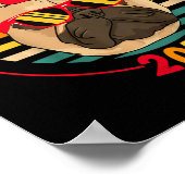 7e verjaardag Retro Franse Bulldog Geweldige sinds Poster (Hoek)