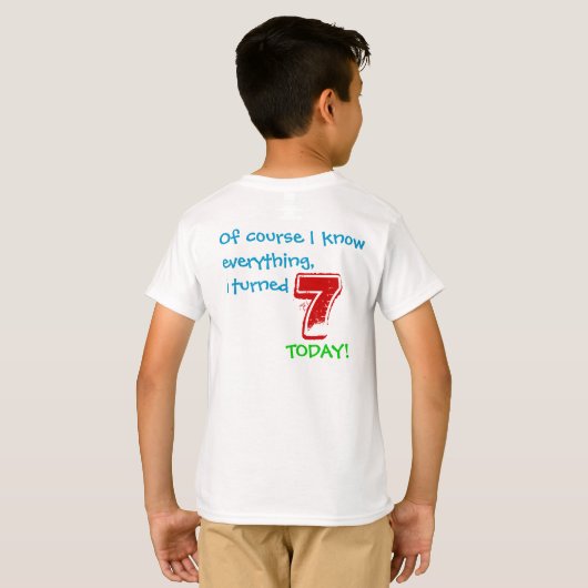 7e verjaardag shirt (Achterkant volledig)