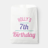 7e verjaardag Snoep tas Bedankzakje (Voorkant)
