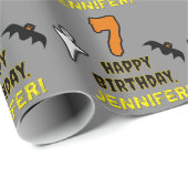 7e verjaardag: Spooky Halloween Theme + Aangepaste Cadeaupapier (Rol Hoek)