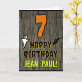 7e verjaardag: Spooky Halloween Theme + Aangepaste Kaart (Gele Bloem)