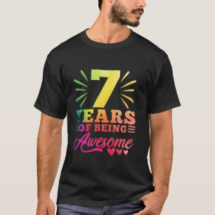 7e verjaardag stropdas Dye 7 jaar oud 7 meisje jaa T-shirt