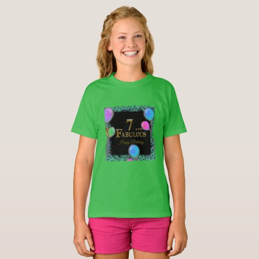 7e verjaardag t-shirt (Voorkant volledig)