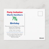 7e verjaardag uitnodiging met foto-Briefkaart (Achterkant)