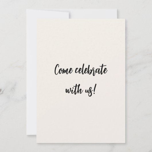 7e verjaardag uitnodiging minimalist - nummer 7 (Achterkant)