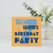 7e verjaardag van de 7 jaar oud baanontwerp V2 Kaart (Staand voorkant)