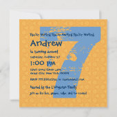 7e verjaardag van de 7 jaar oud baanontwerp V2 Kaart (Achterkant)