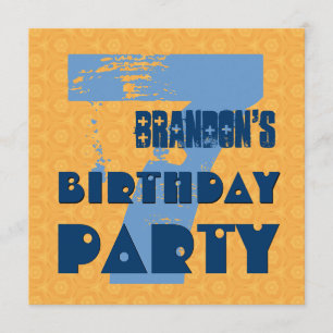 7e verjaardag van de 7 jaar oud baanontwerp V2 Kaart