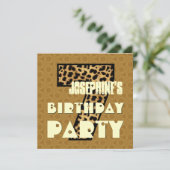 7e verjaardag van de 7 jaar oud baanontwerp V4 Kaart (Staand voorkant)