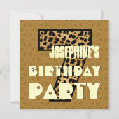 7e verjaardag van de 7 jaar oud baanontwerp V4 Kaart (Voorkant)