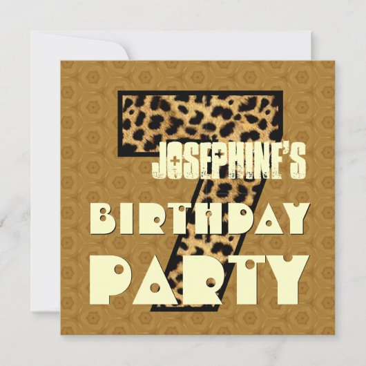 7e verjaardag van de 7 jaar oud baanontwerp V4 Kaart (Voorkant)