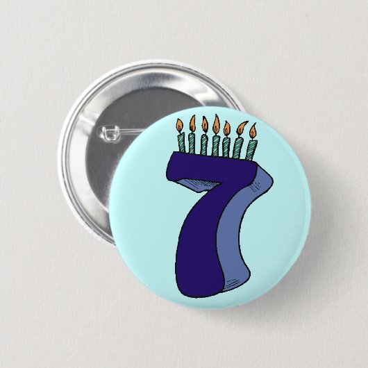 7e verjaardag van de Button (Voorkant /achterkant)