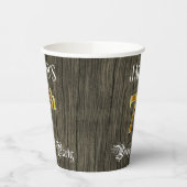 7e verjaardag van de Faux Gold & Faux Wood Papieren Bekers (Links)