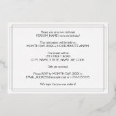 7e verjaardag van de geboorte — Art Deco Style "7" Folie Uitnodiging (Achterkant)